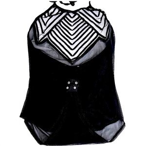 Black Sheer Halter Bodysuit